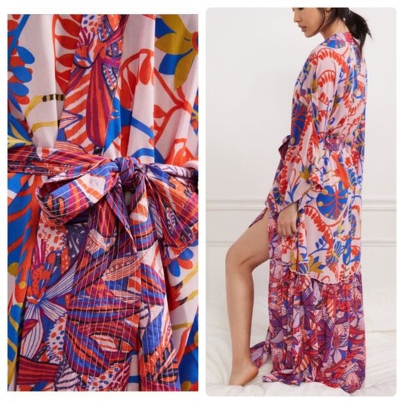 Anthropologie Claire Colin botanical robe - Picture 2 of 16